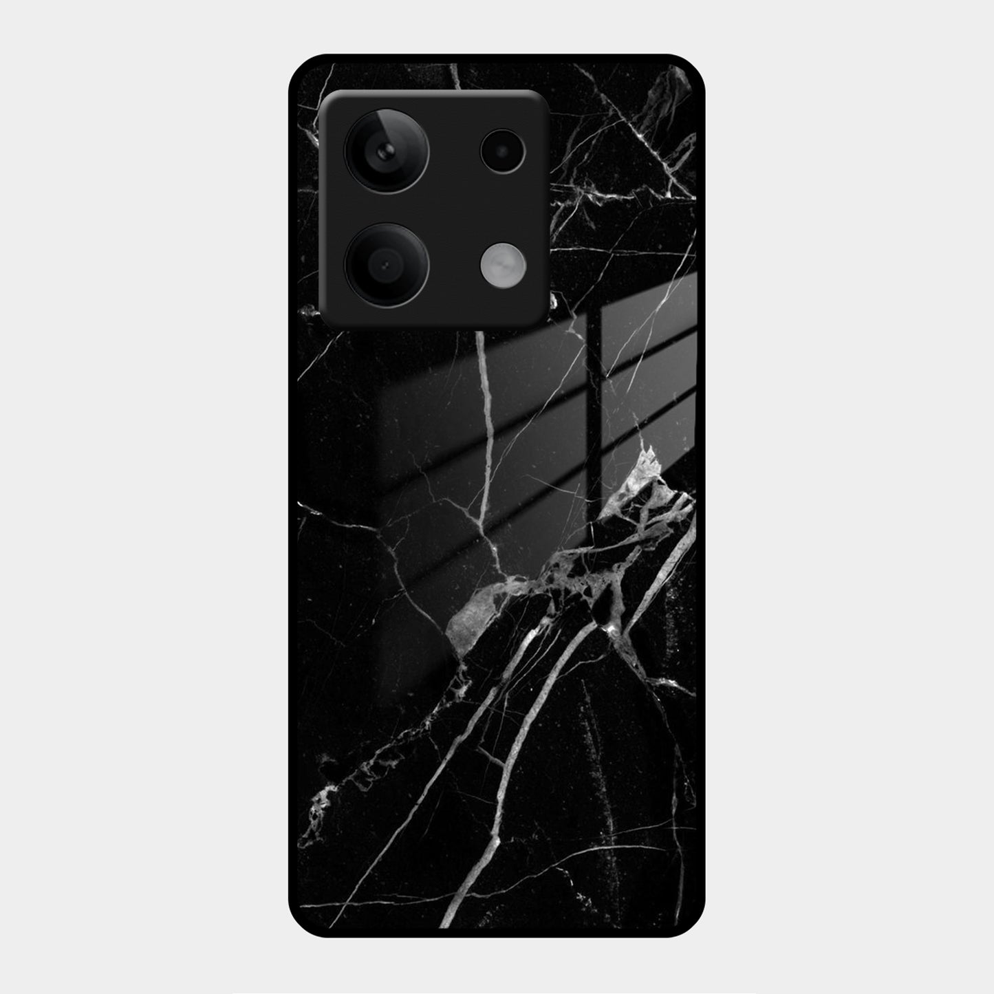 Black Marble Patter Glass Case Cover for Poco - ShopOnCliQ