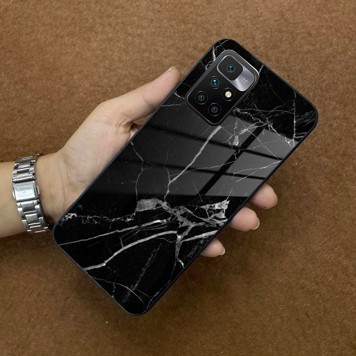 Black Marble Patter  Glass Case Cover for Redmi/Xiaomi ShopOnCliQ