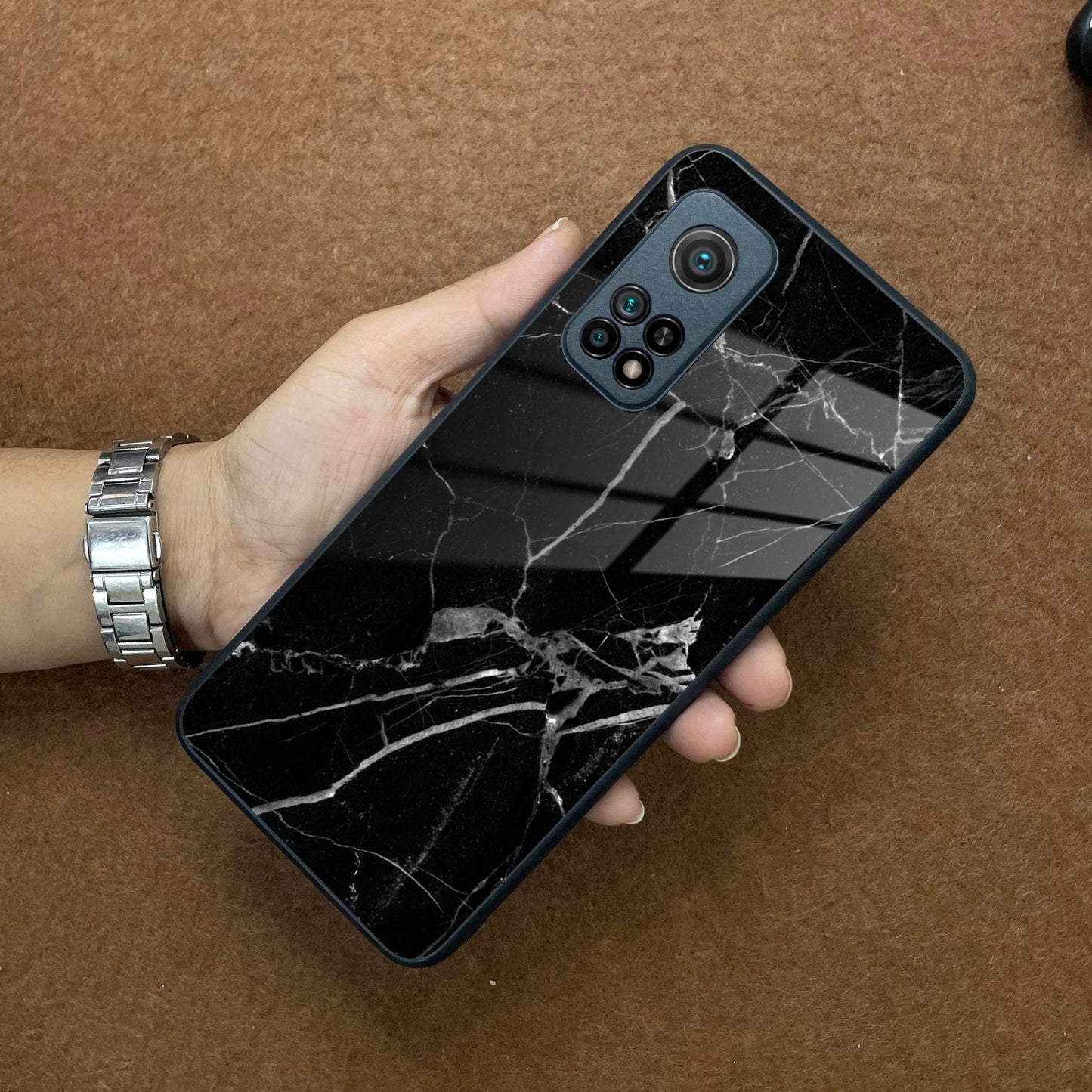 Black Marble Patter  Glass Case Cover for Redmi/Xiaomi ShopOnCliQ