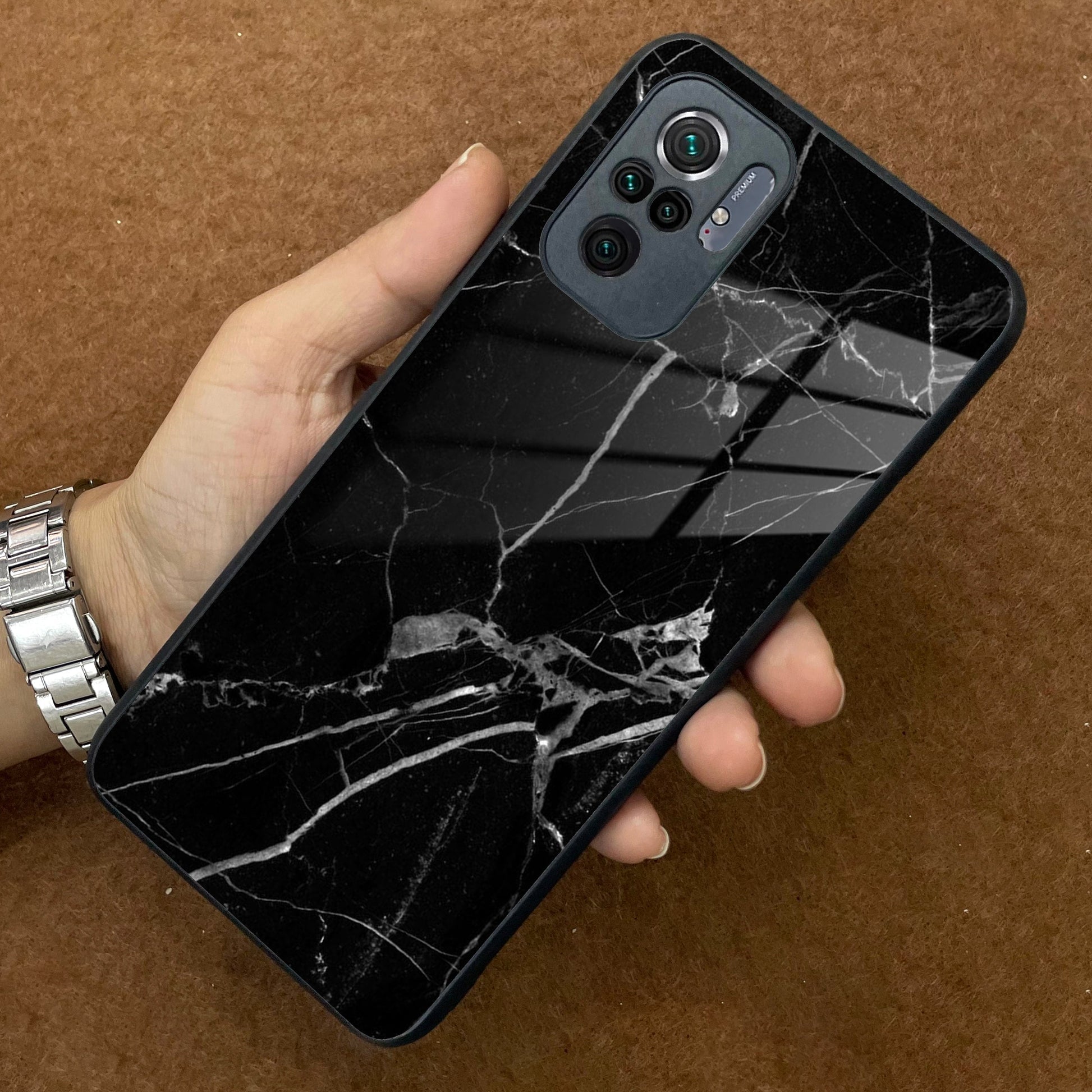 Black Marble Patter  Glass Case Cover for Redmi/Xiaomi ShopOnCliQ