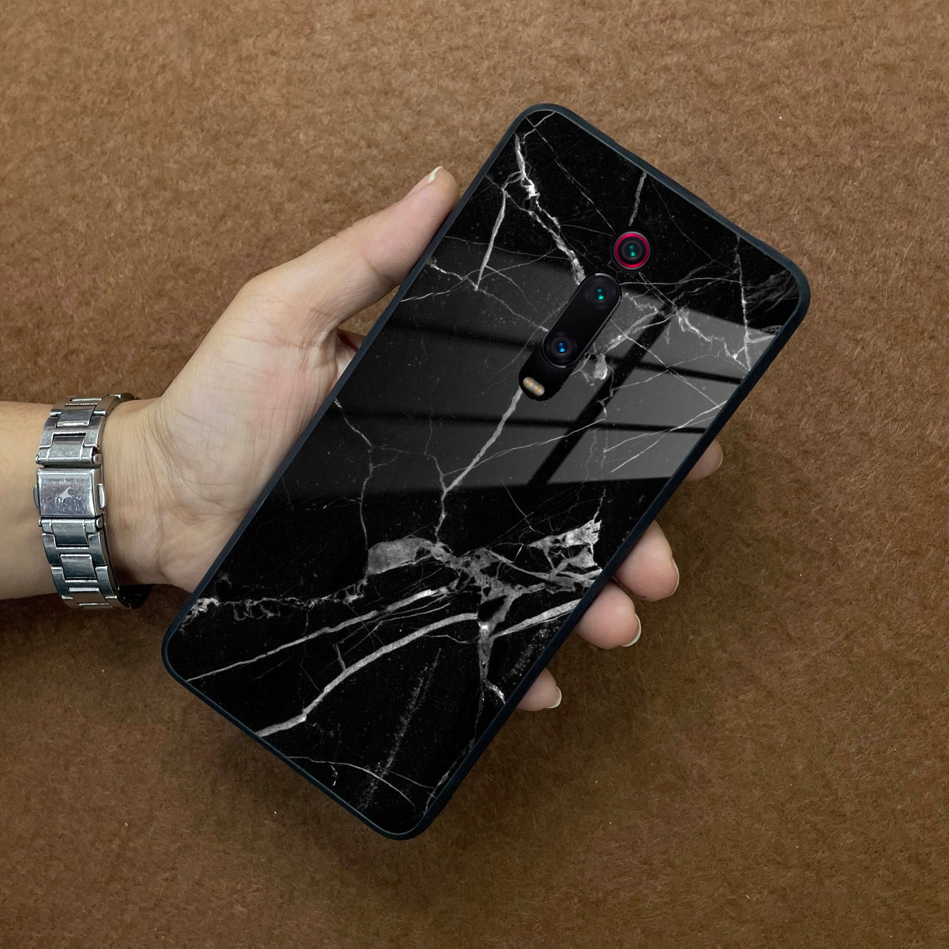 Black Marble Patter  Glass Case Cover for Redmi/Xiaomi ShopOnCliQ