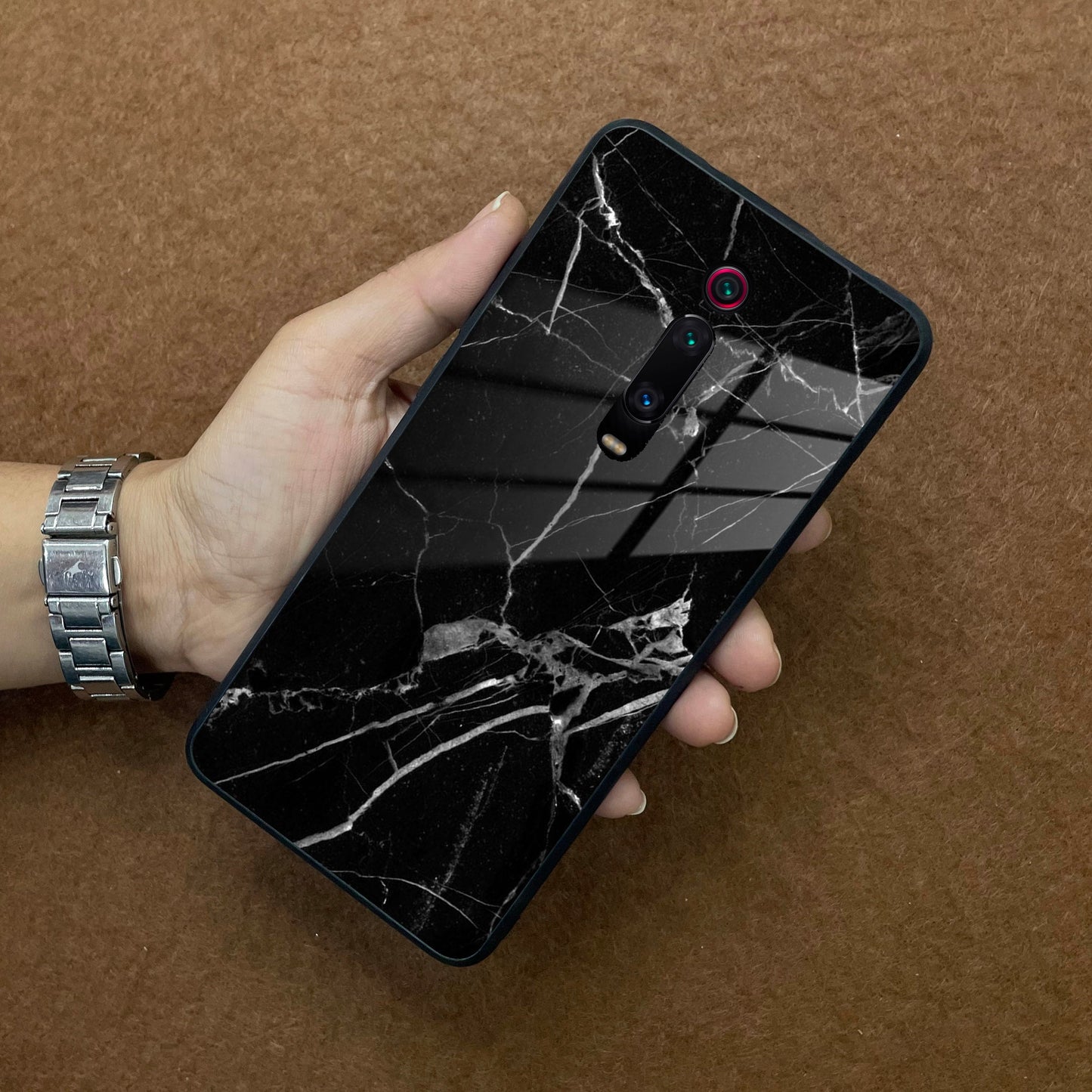 Black Marble Patter  Glass Case Cover for Redmi/Xiaomi ShopOnCliQ