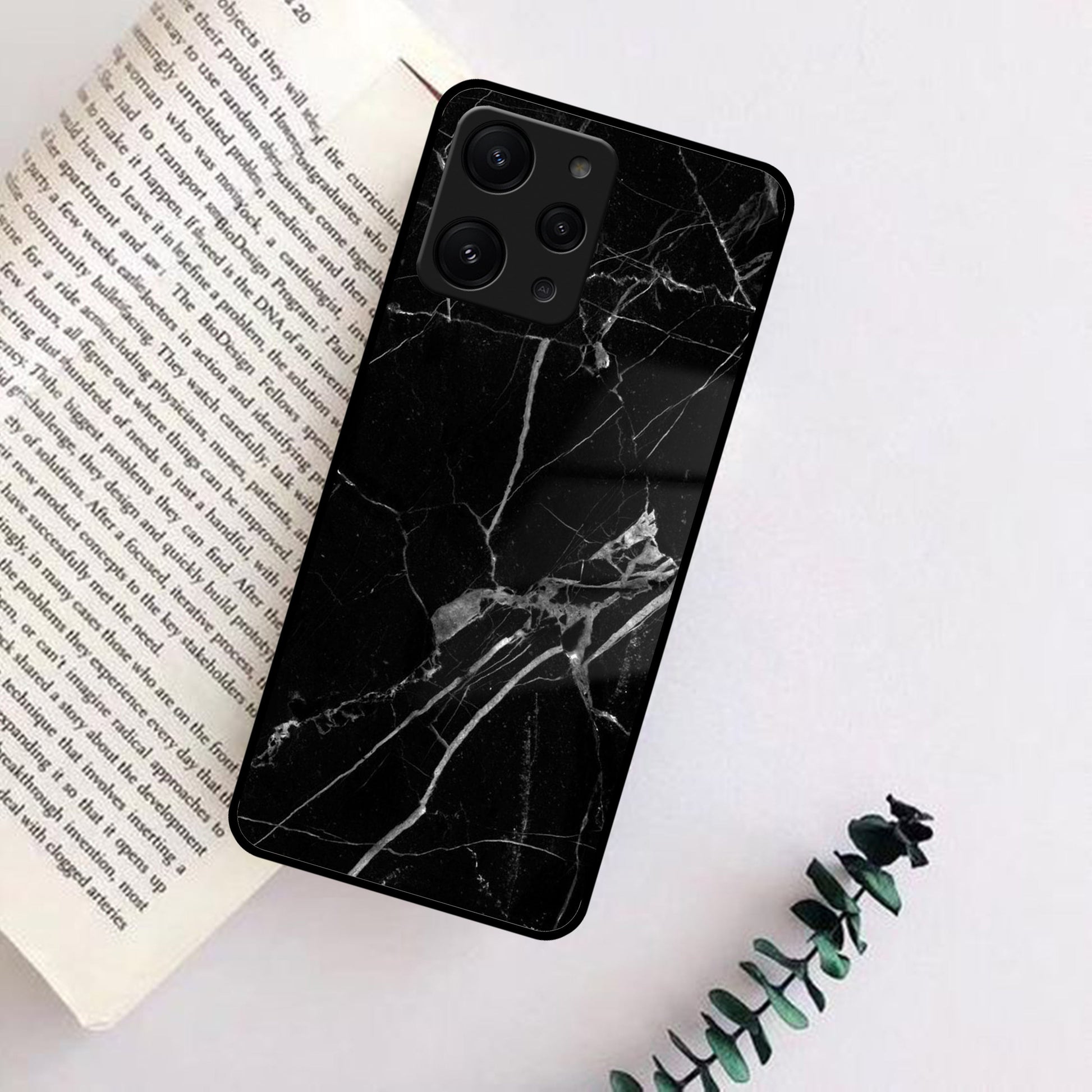 Black Marble Patter Glass Case Cover for Redmi/Xiaomi ShopOnCliQ