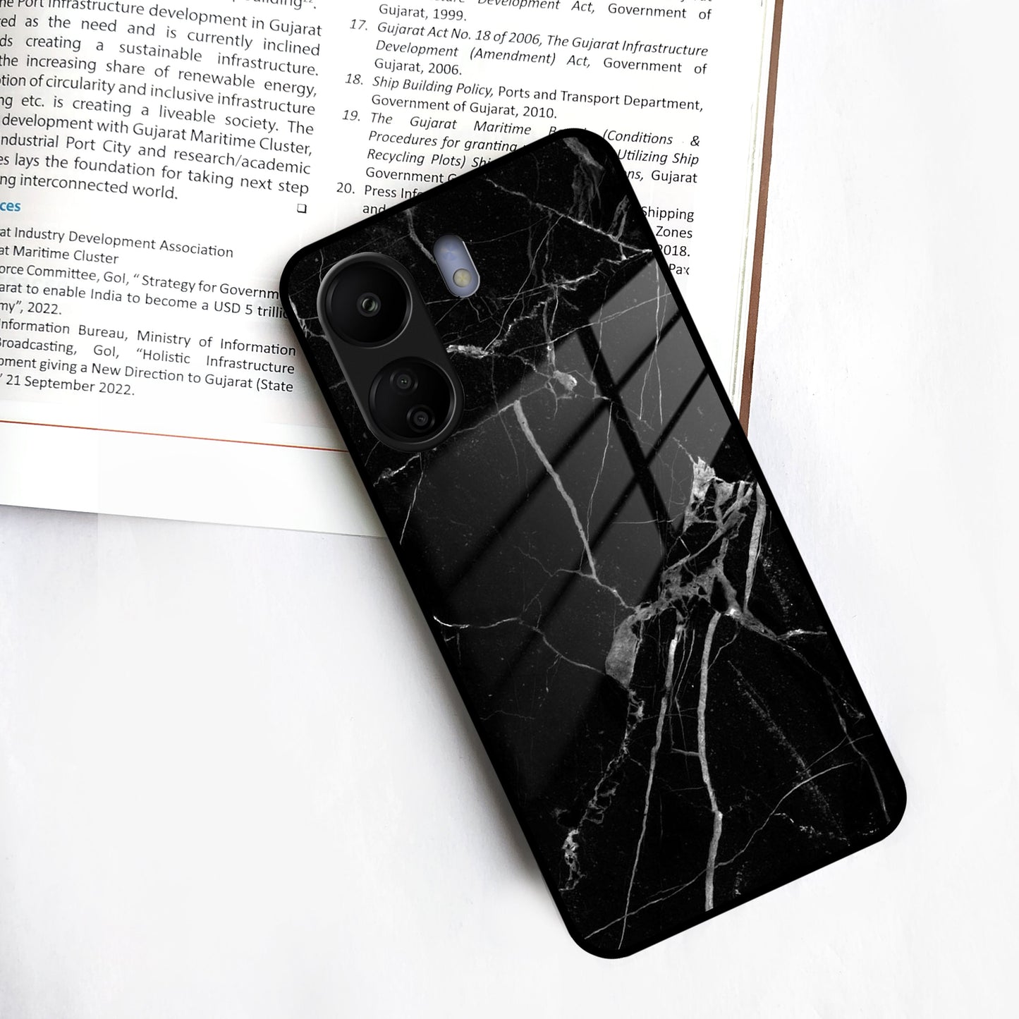 Black Marble Patter Glass Case Cover for Redmi/Xiaomi ShopOnCliQ