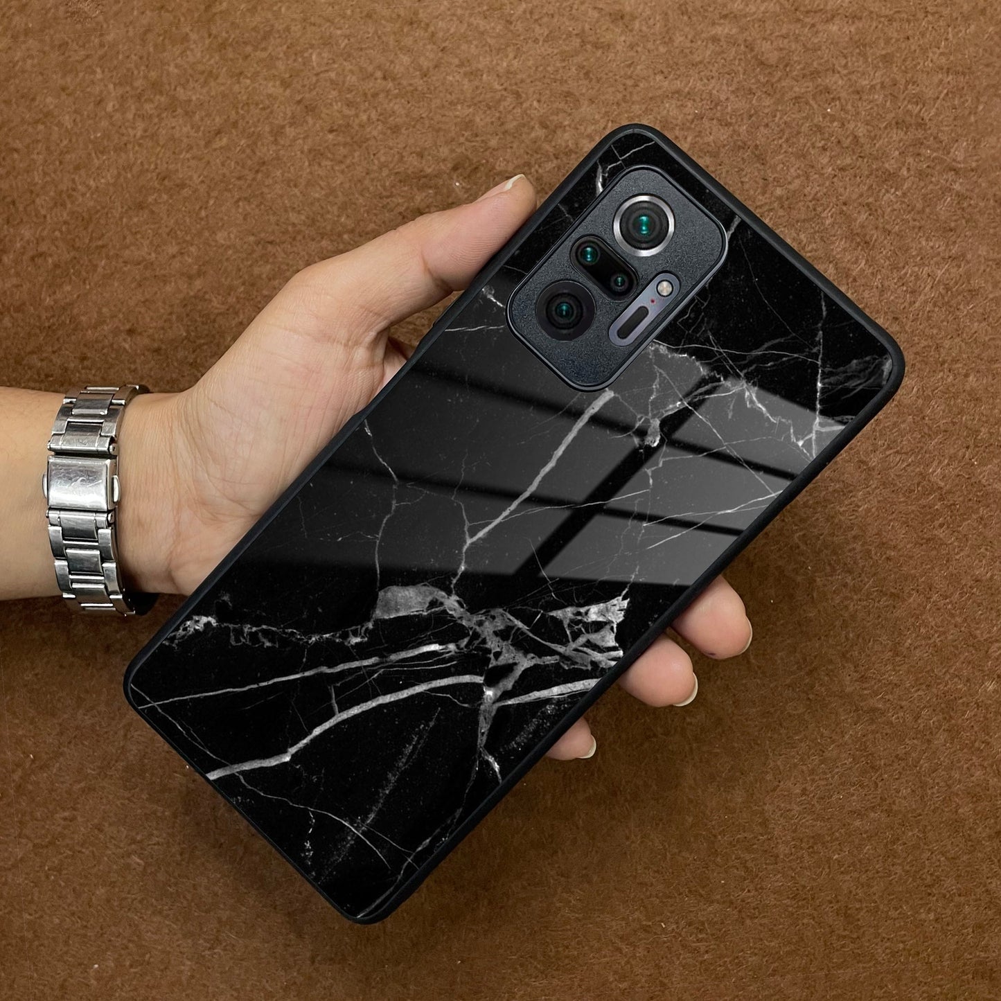 Black Marble Patter  Glass Case Cover for Redmi/Xiaomi ShopOnCliQ