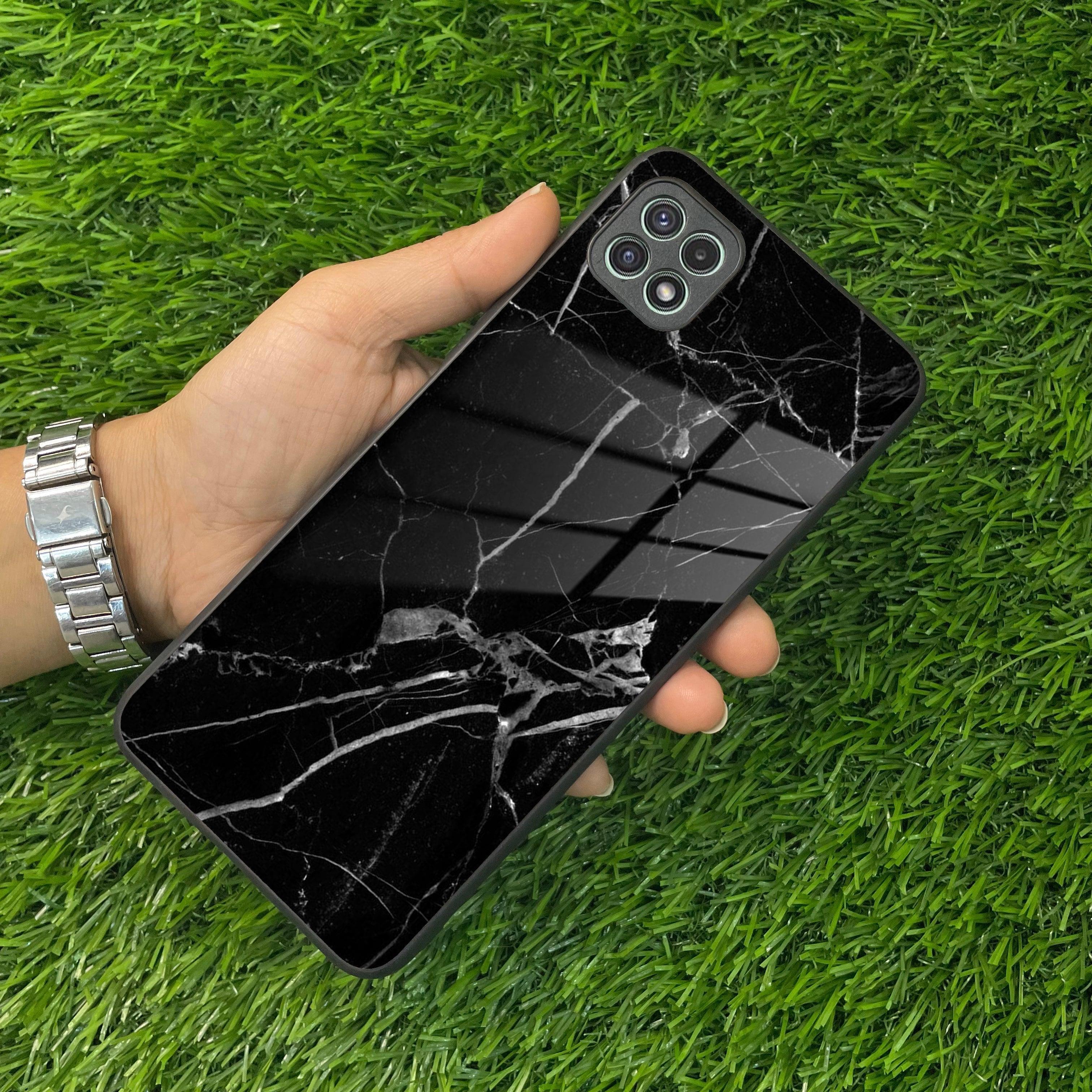 Black Marble Patter Glass Case Cover for Samsung - ShopOnCliQ