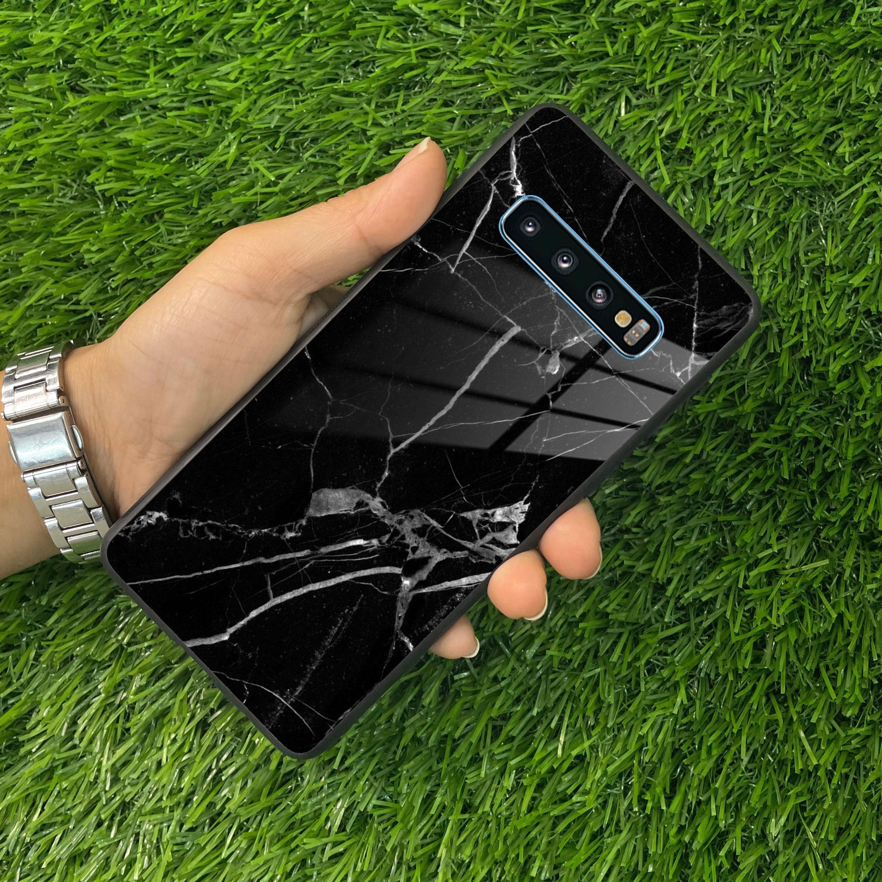 Black Marble Patter Glass Case Cover for Samsung - ShopOnCliQ