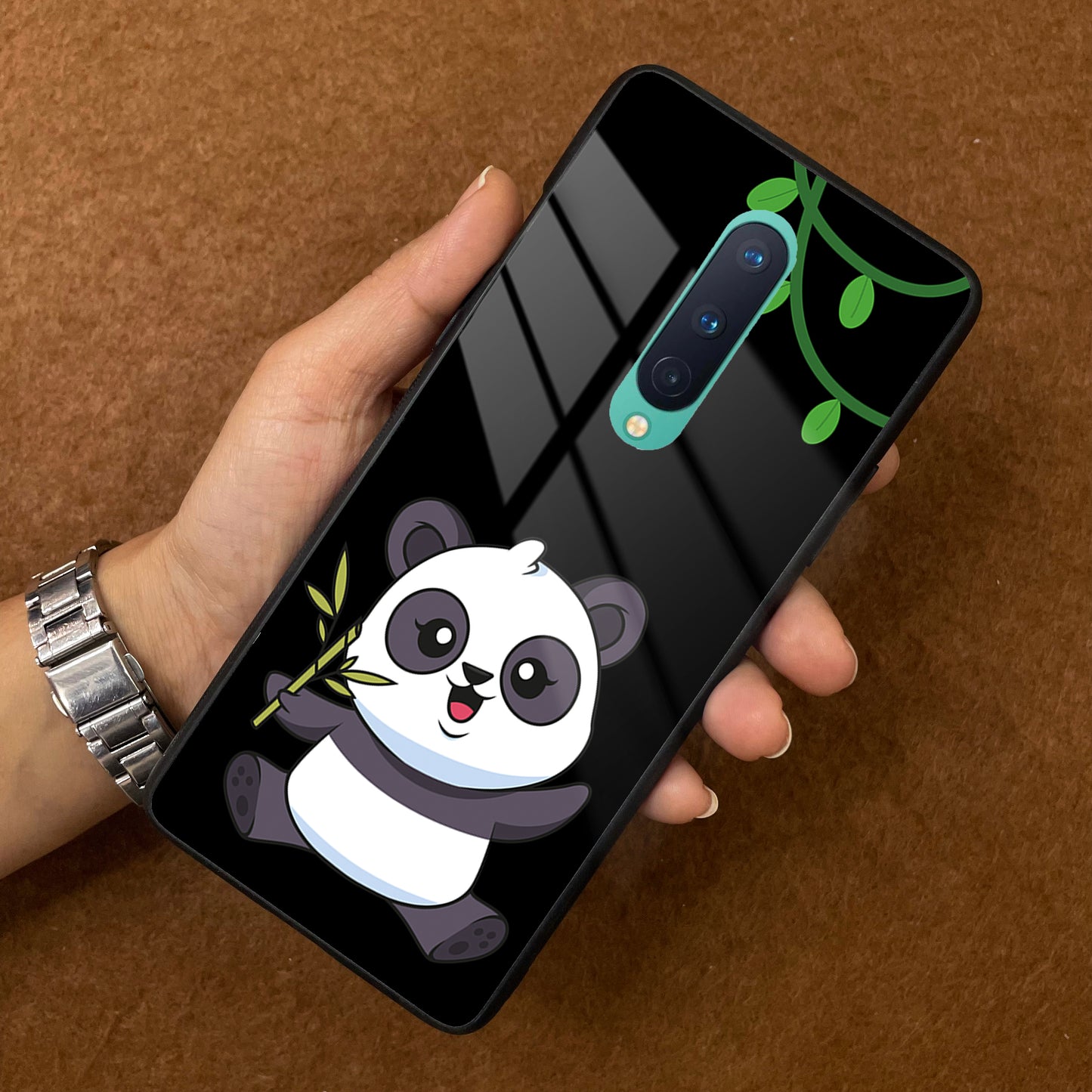 Black Panda Glass Phone Case For OnePlus ShopOnCliQ