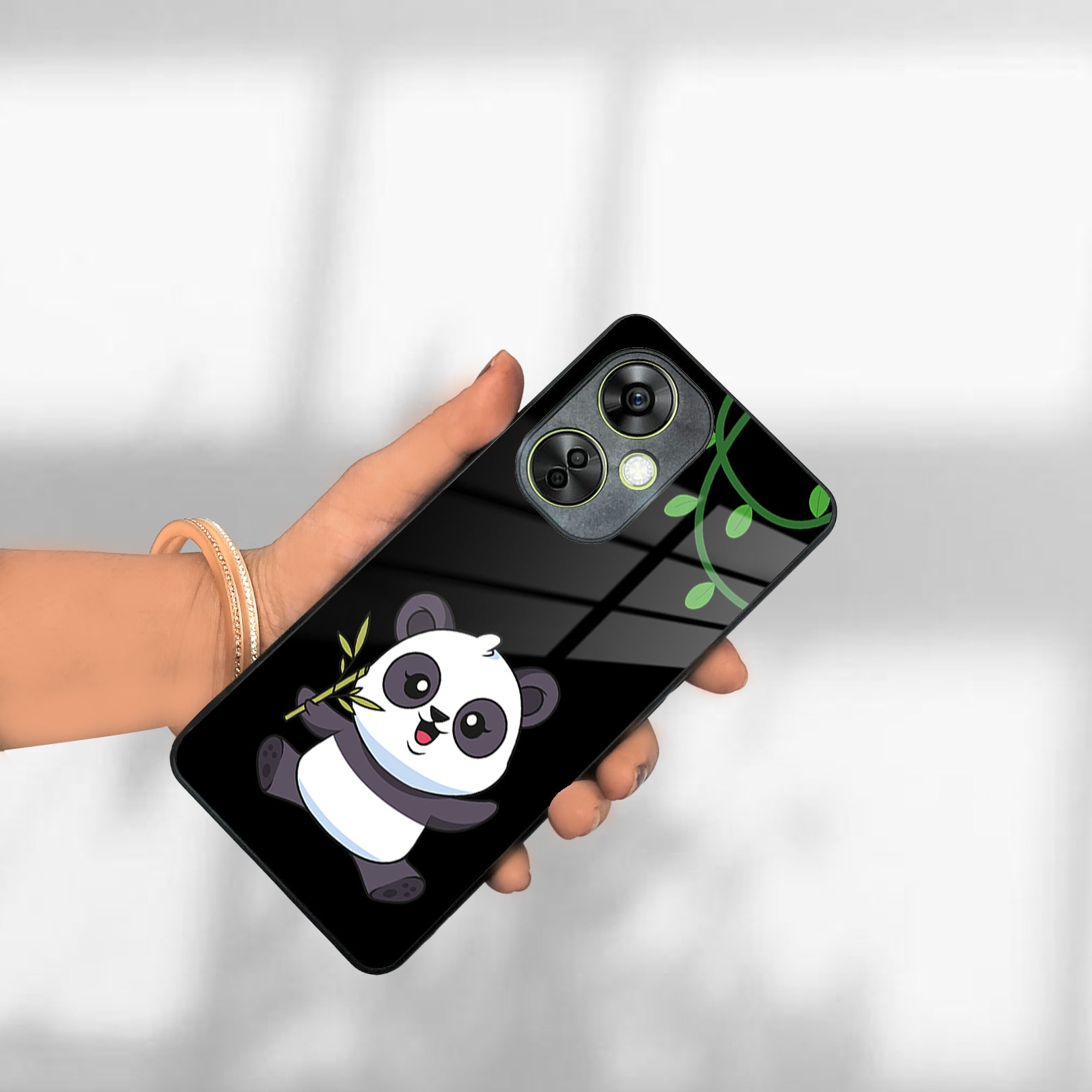 Black Panda Glass Phone Case For OnePlus ShopOnCliQ