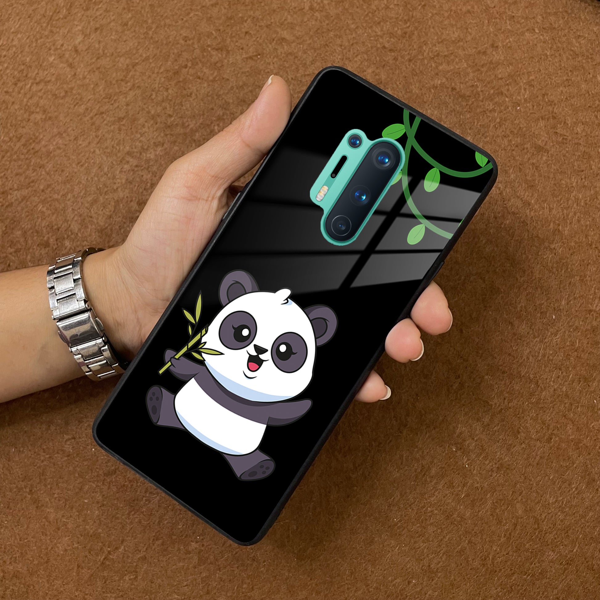 Black Panda Glass Phone Case For OnePlus ShopOnCliQ