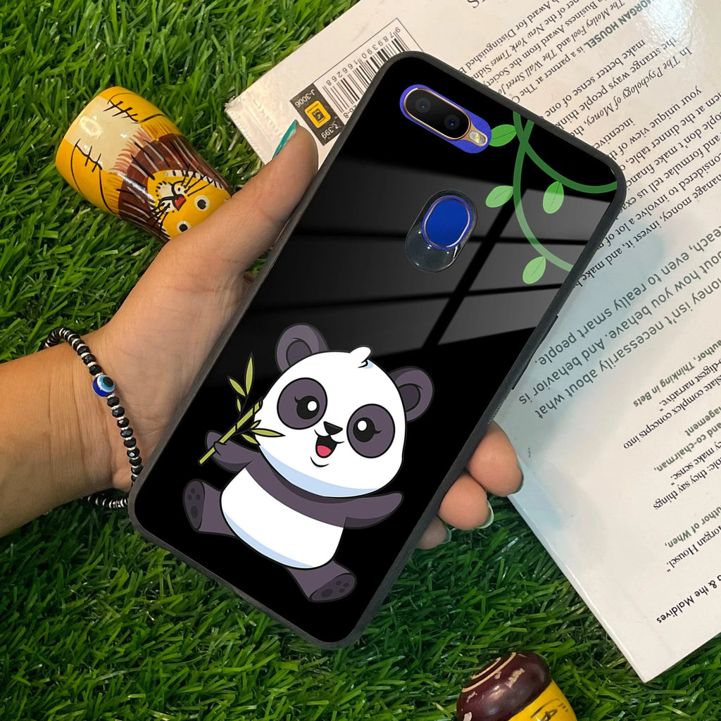 Black Panda Glass Phone Case For Oppo - ShopOnCliQ