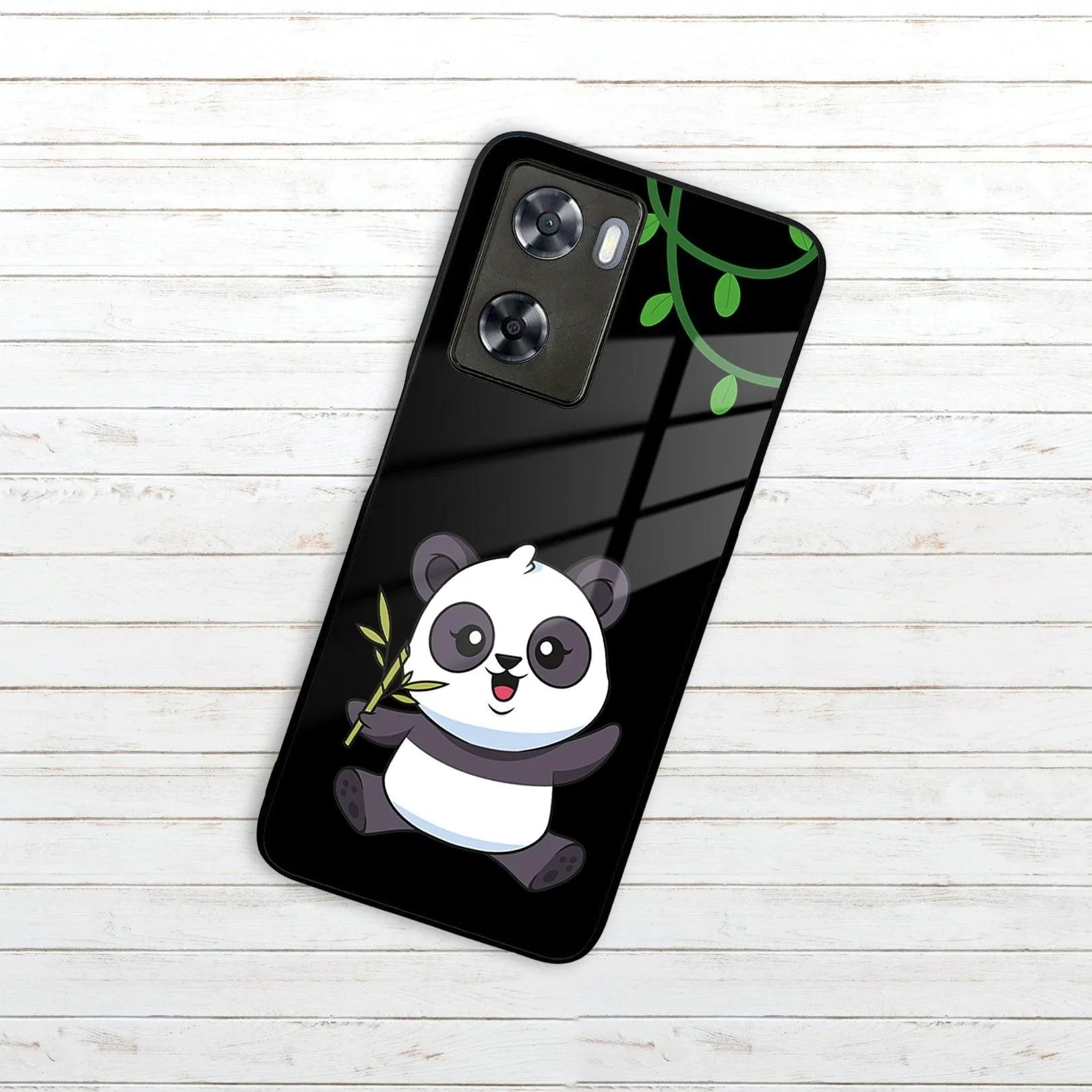 Black Panda Glass Phone Case For Oppo - ShopOnCliQ