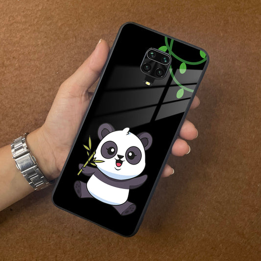 Black Panda Glass Phone Case For Poco ShopOnCliQ