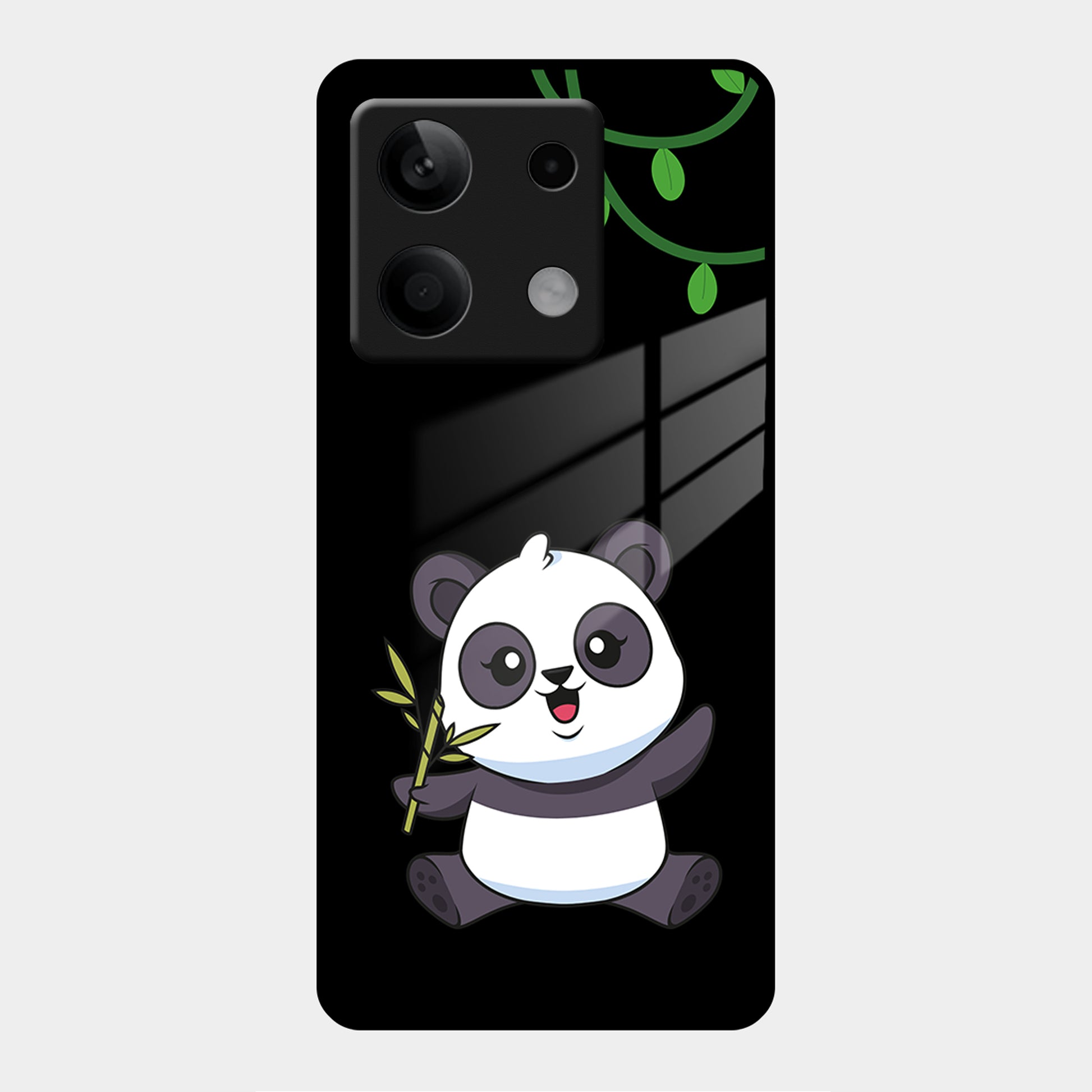 Black Panda Glass Phone Case For Poco ShopOnCliQ