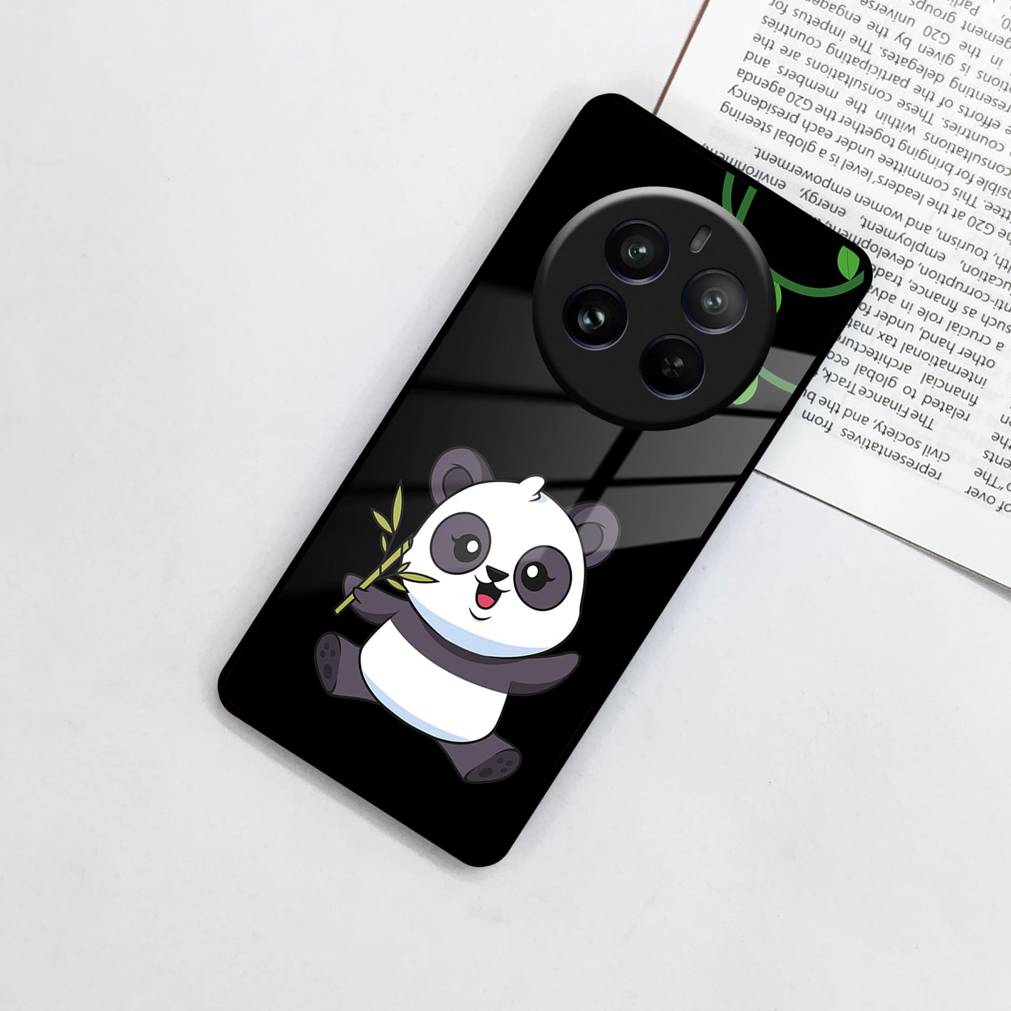 Black Panda Glass Phone Case For Realme/Narzo ShopOnCliQ