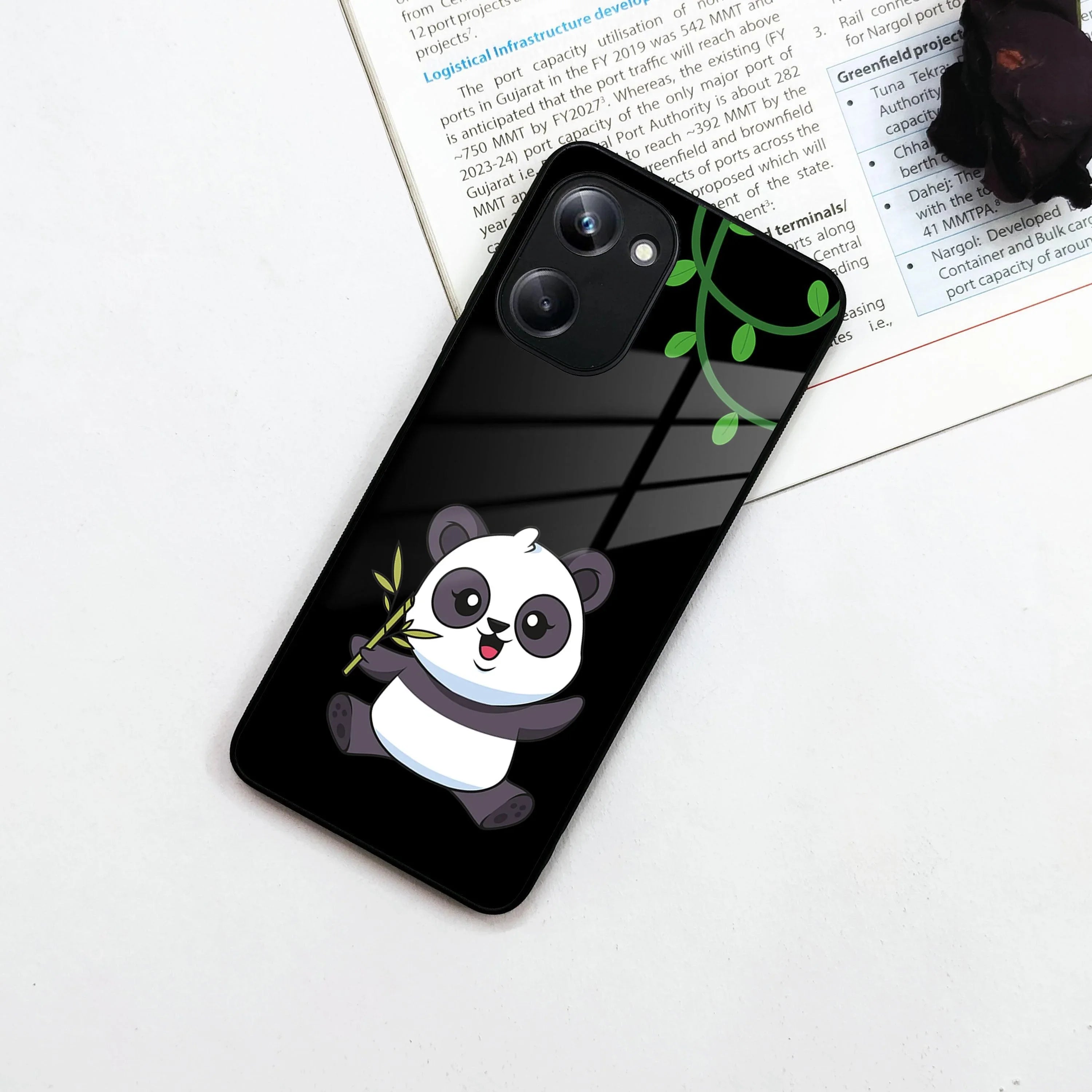 Black Panda Glass Phone Case For Realme/Narzo - ShopOnCliQ