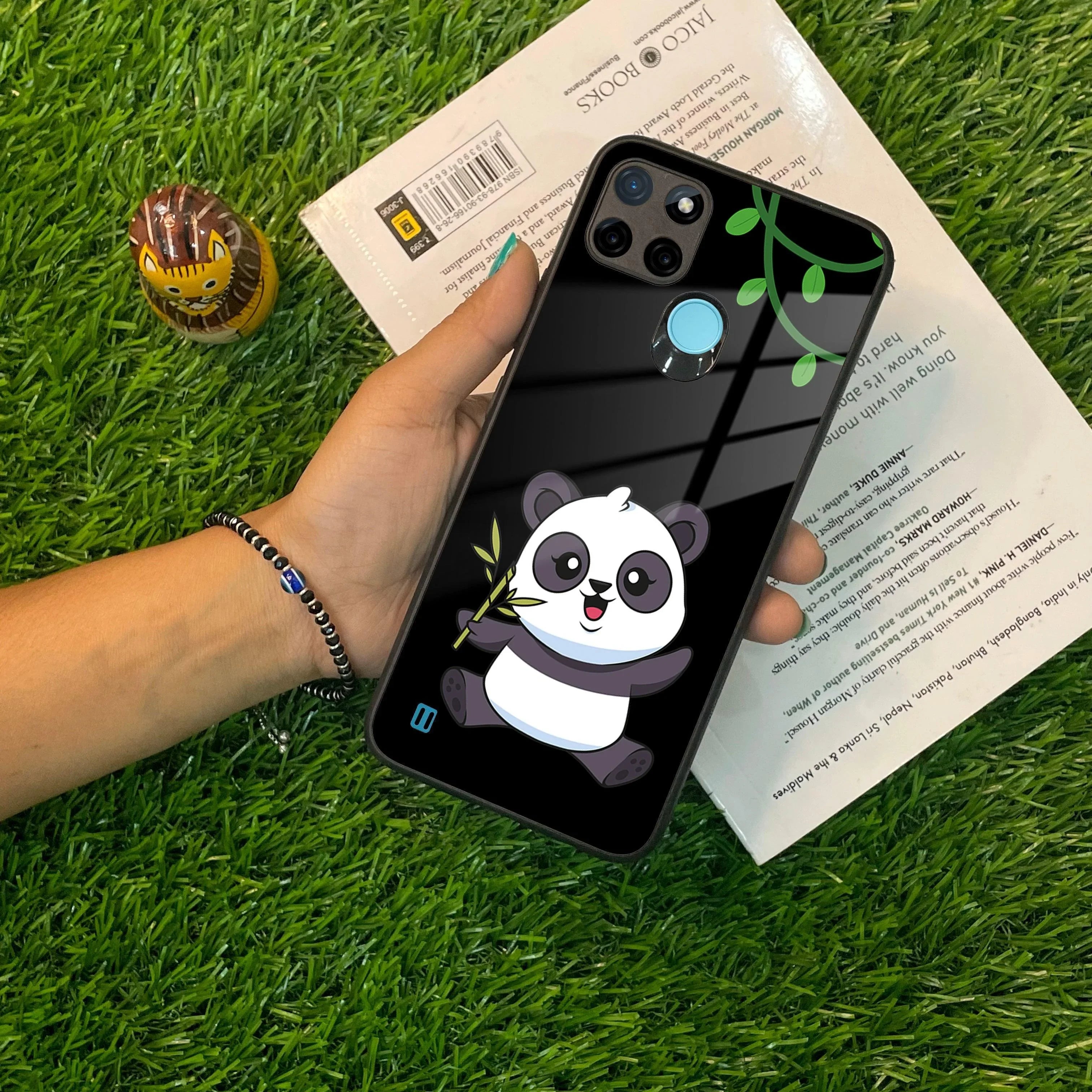 Black Panda Glass Phone Case For Realme/Narzo - ShopOnCliQ