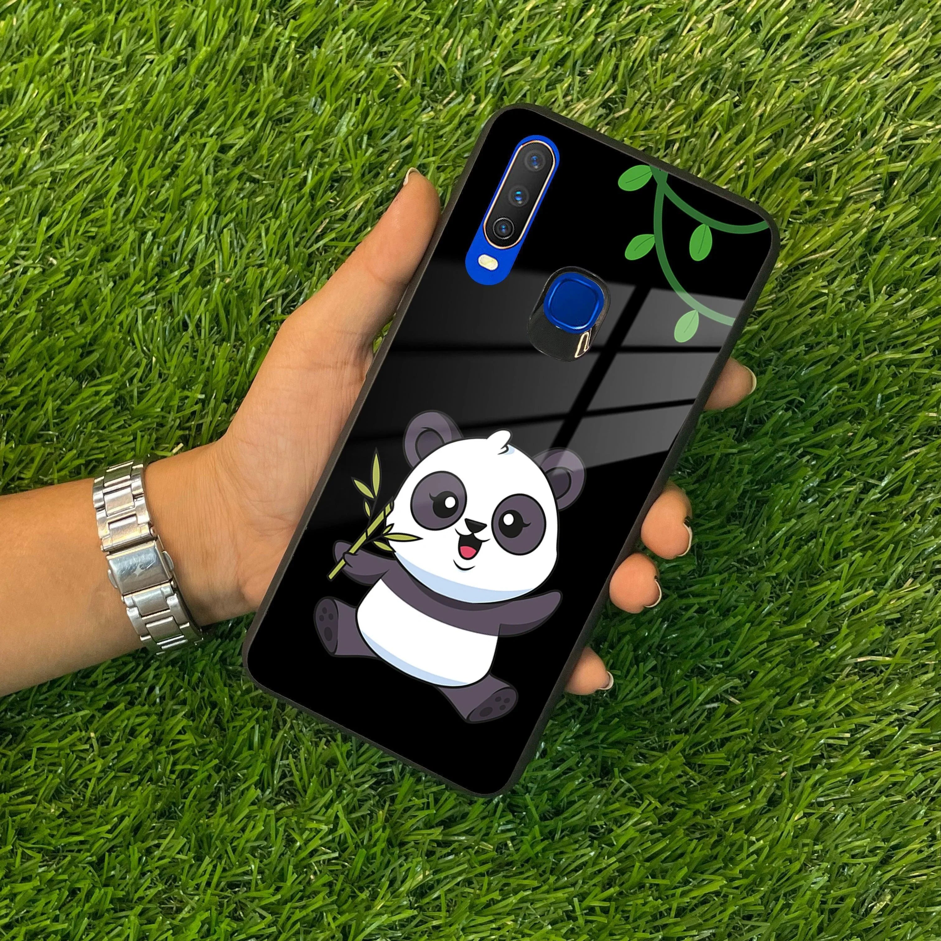 Black Panda Glass Phone Case For Vivo - ShopOnCliQ