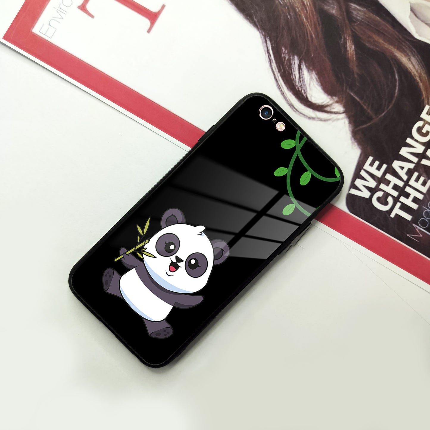 Black Panda Glass Phone Case For iPhone ShopOnCliQ