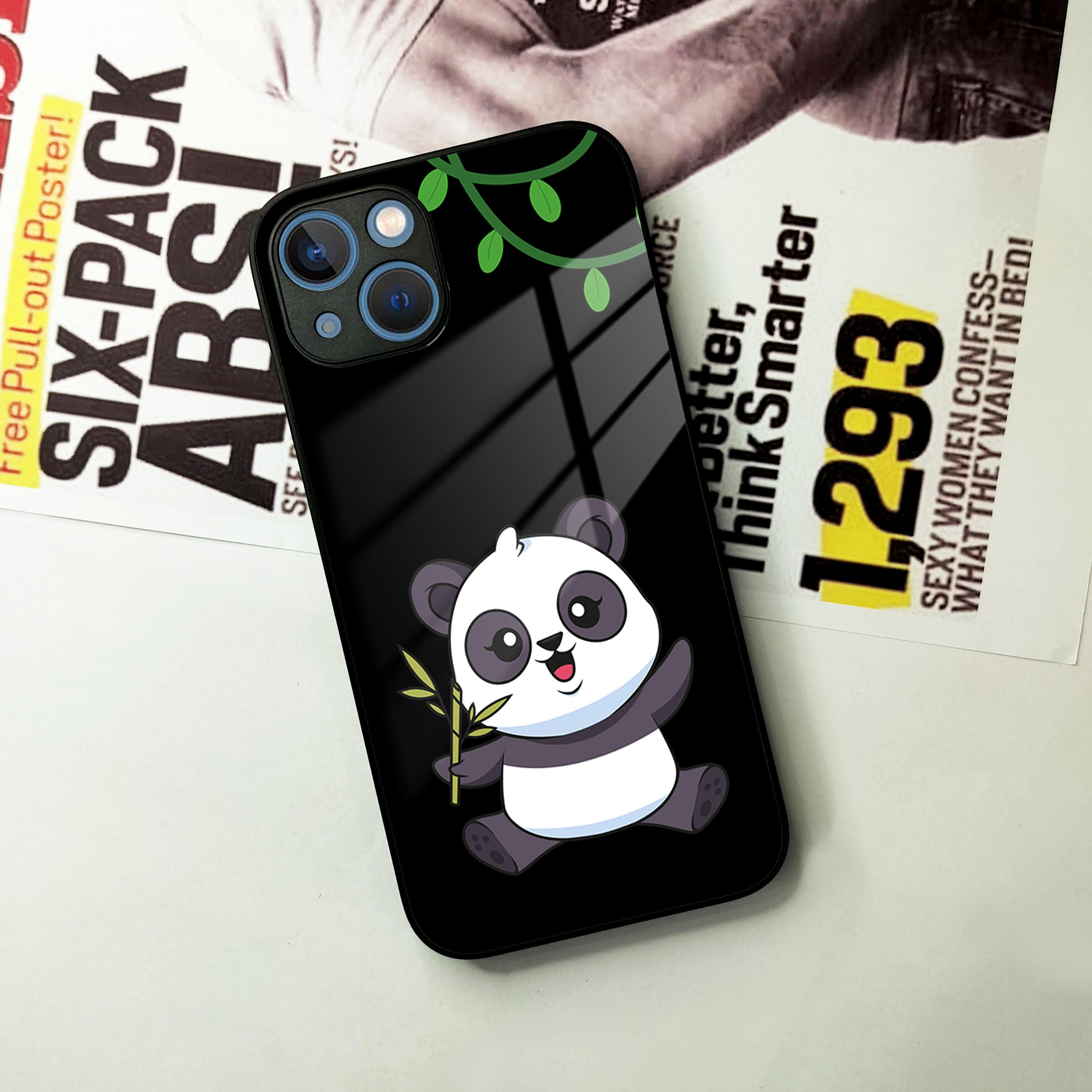 Black Panda Glass Phone Case For iPhone - ShopOnCliQ