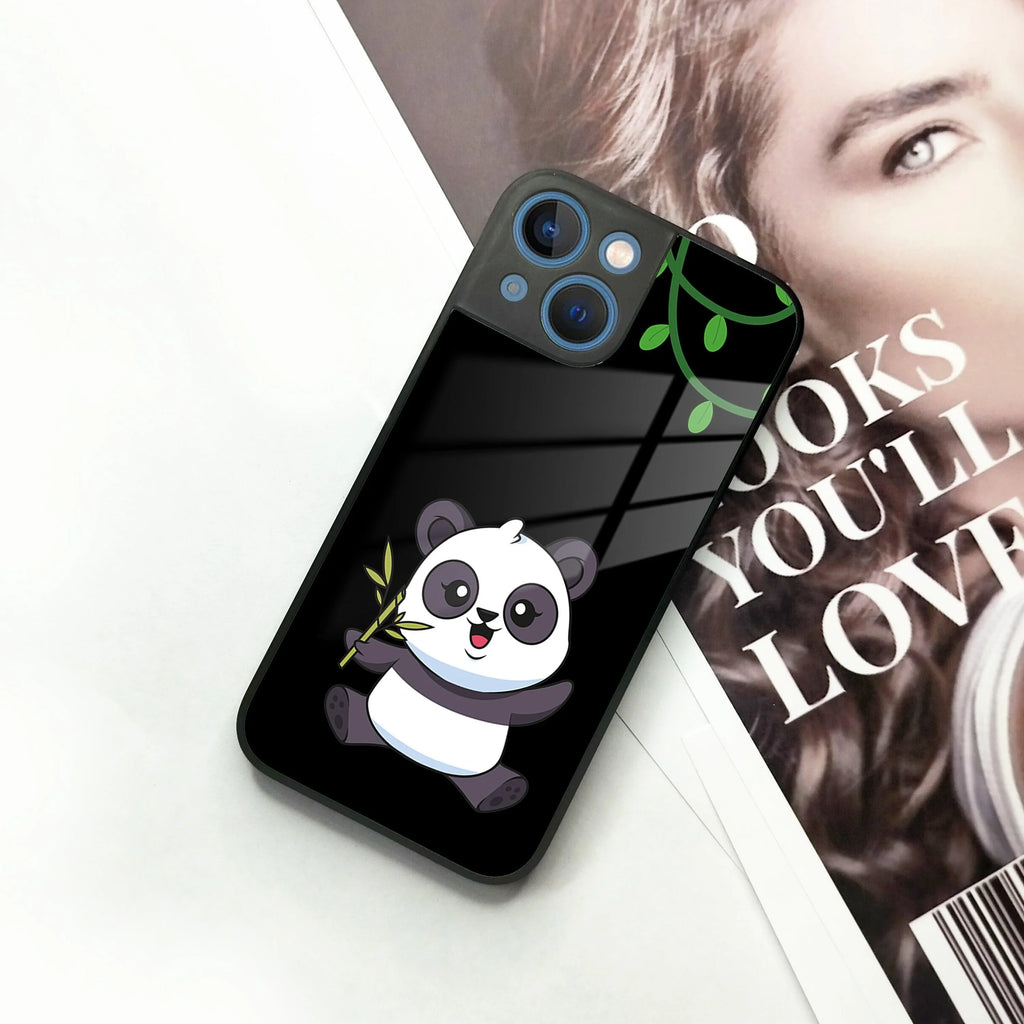 Black Panda Glass Phone Case For iPhone - ShopOnCliQ