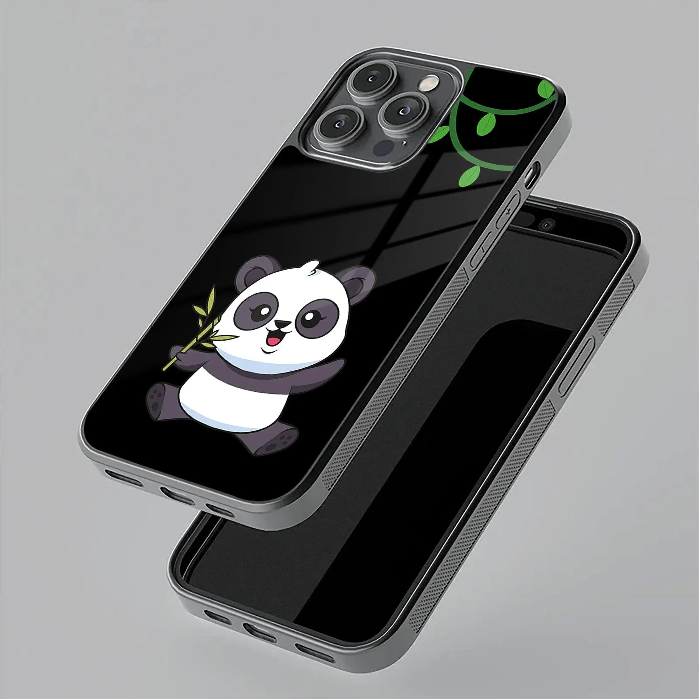 Black Panda Glass Phone Case For iQOO - ShopOnCliQ
