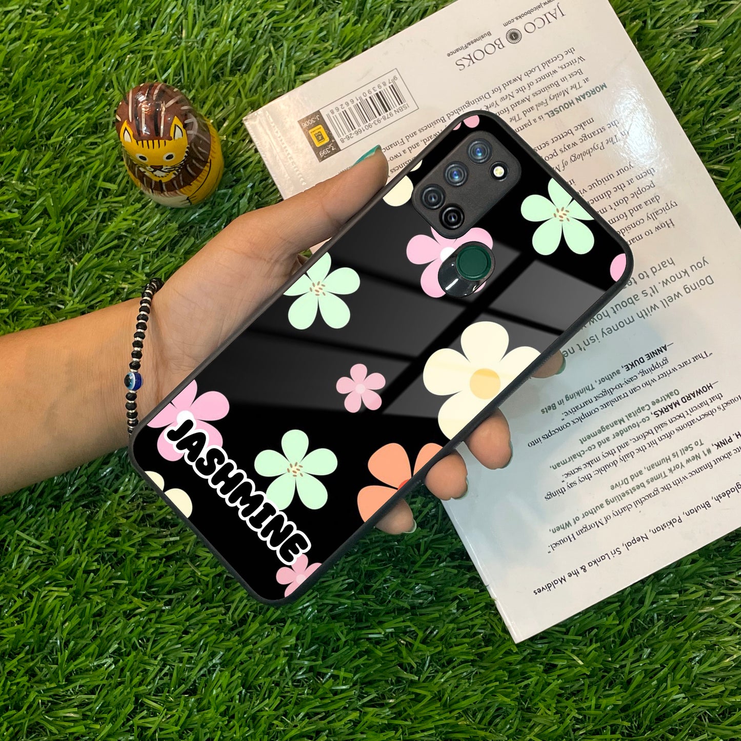 Colorfull  Daisy Floral Glass Case Cover For Realme/Narzo