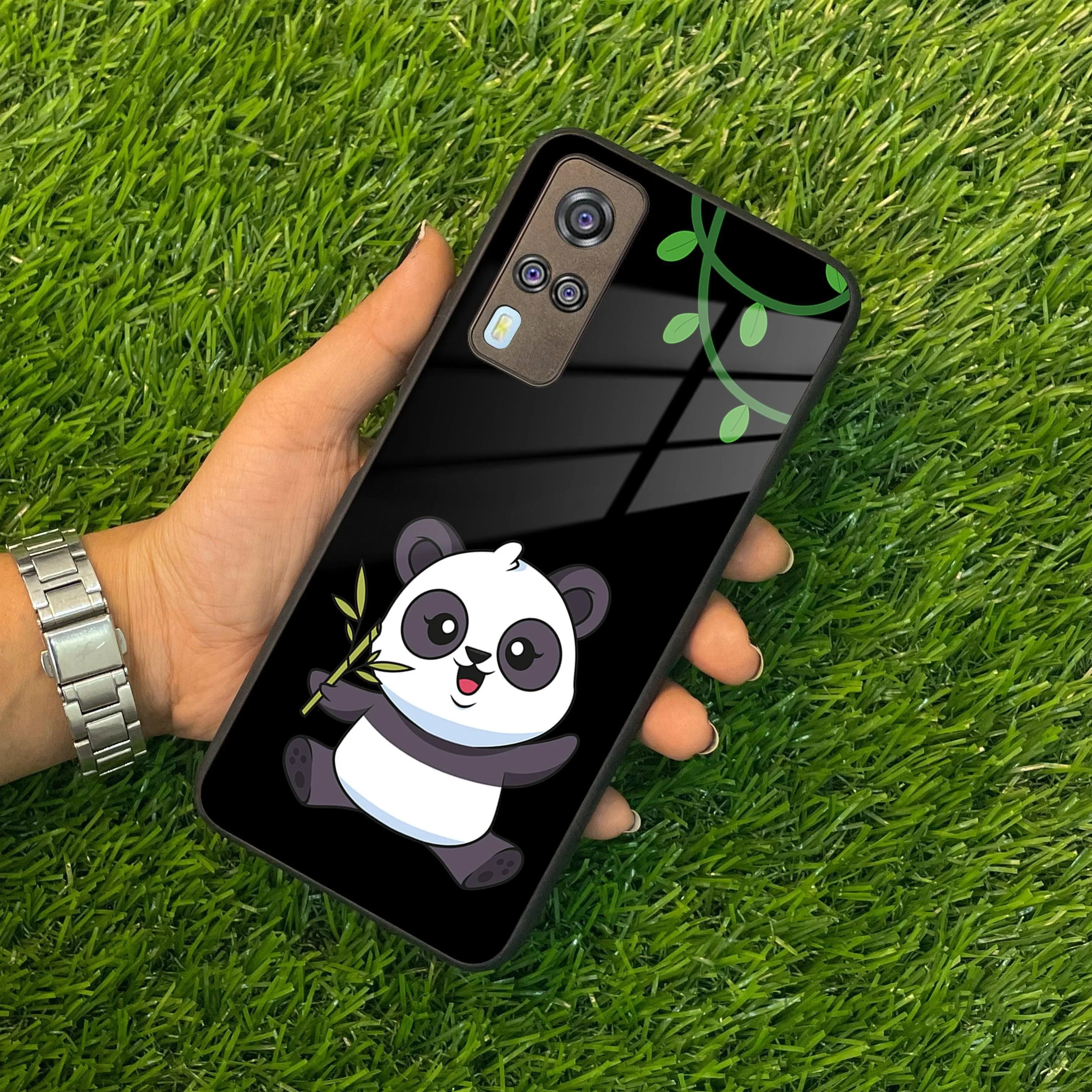 Black Panda Glass Phone Case For Vivo - ShopOnCliQ