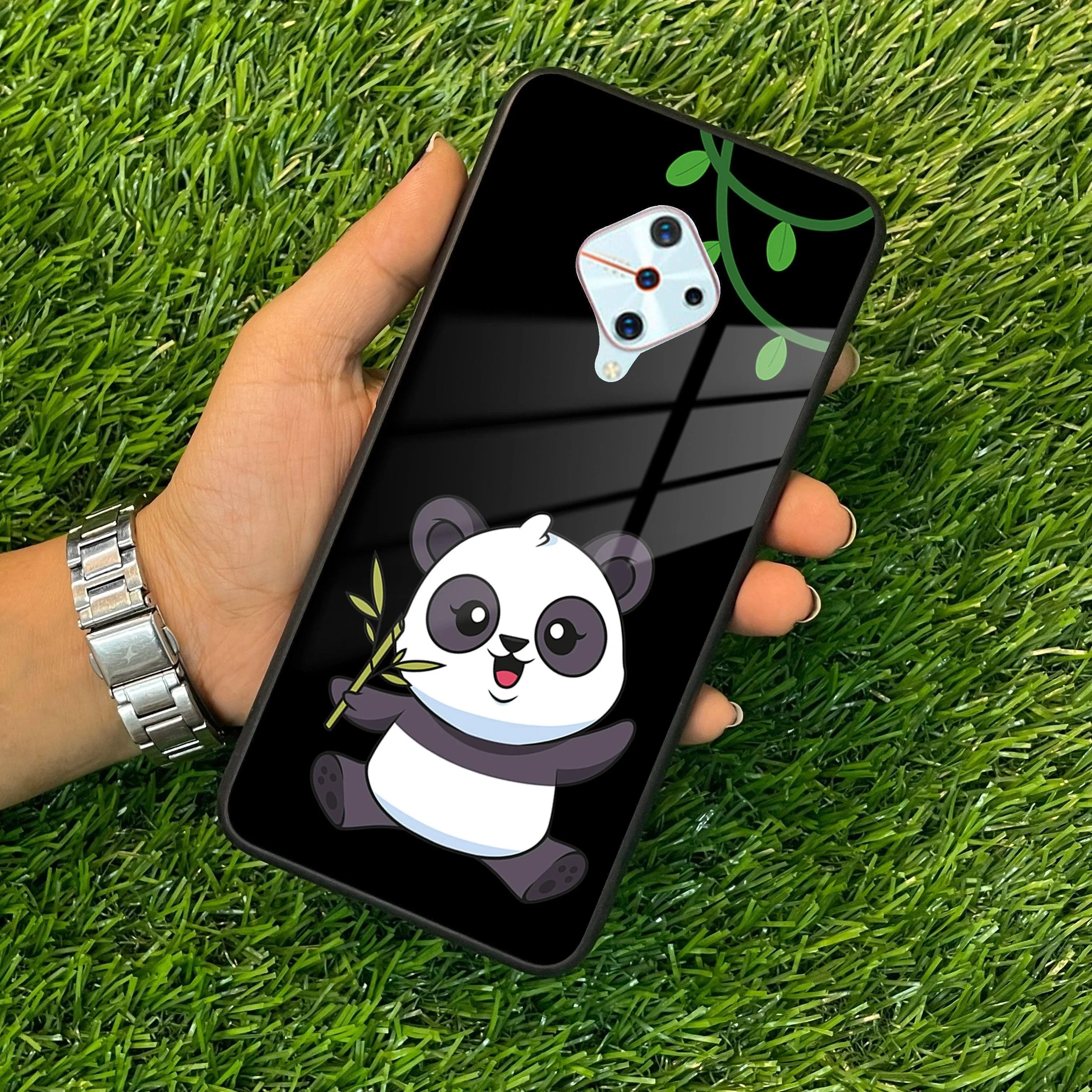 Black Panda Glass Phone Case For Vivo - ShopOnCliQ