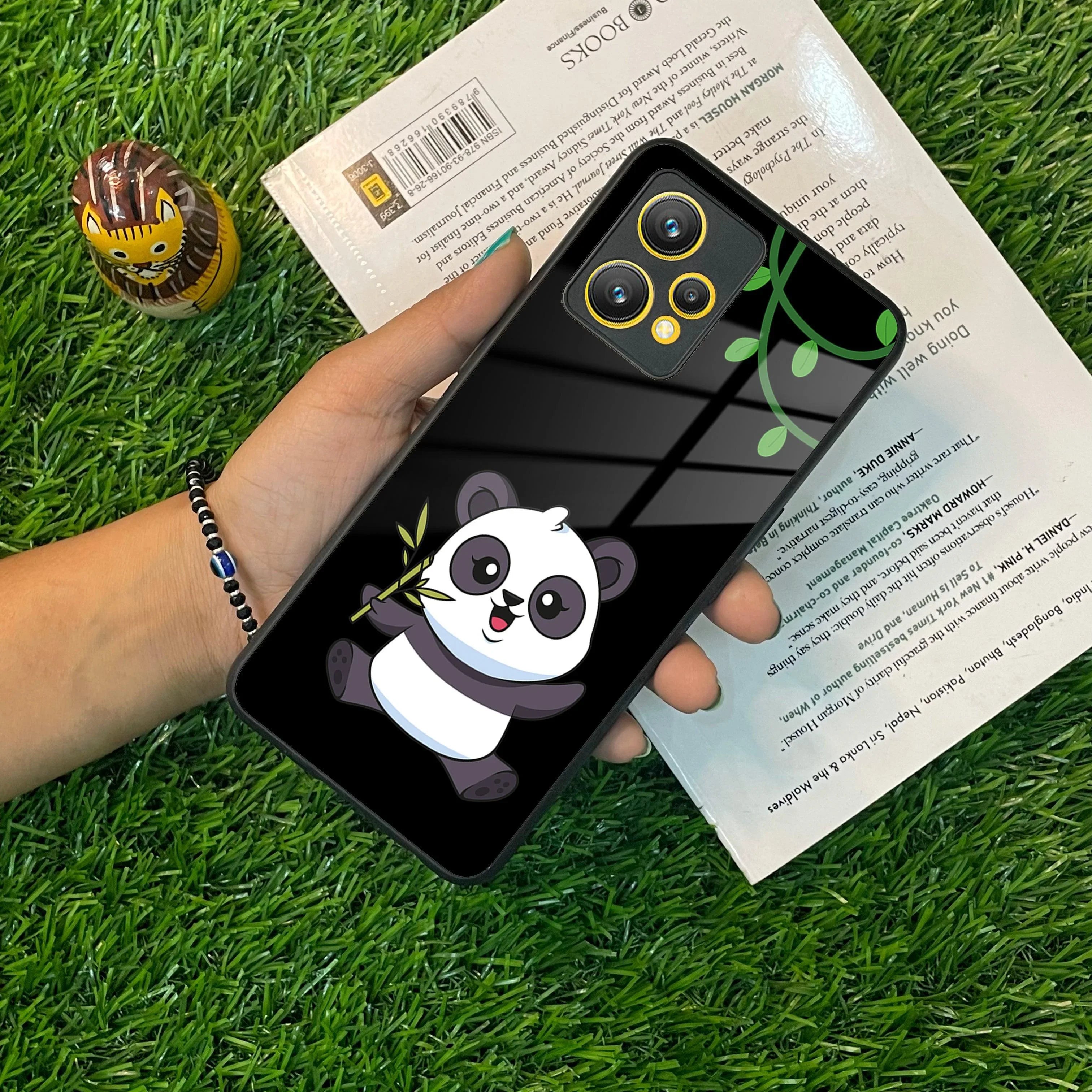 Black Panda Glass Phone Case For Realme/Narzo - ShopOnCliQ