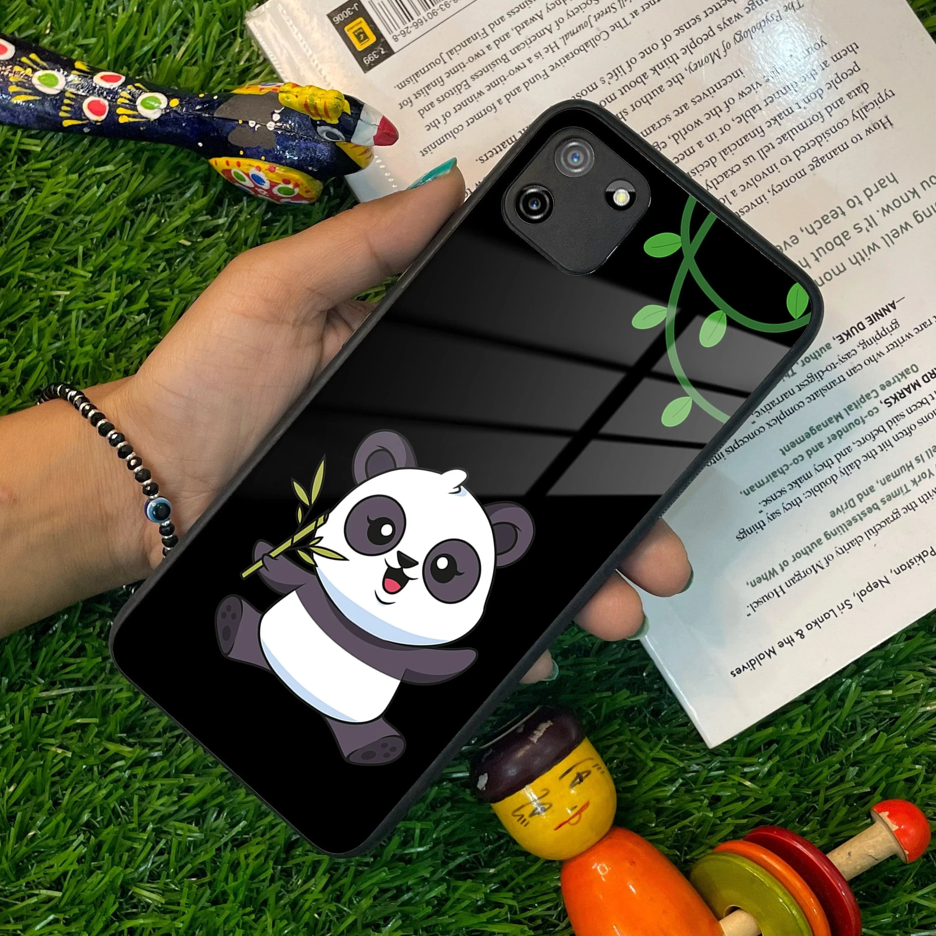 Black Panda Glass Phone Case For Realme/Narzo - ShopOnCliQ