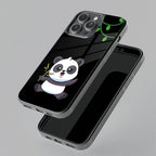 Black Panda Glass Phone Case For iPhone - ShopOnCliQ