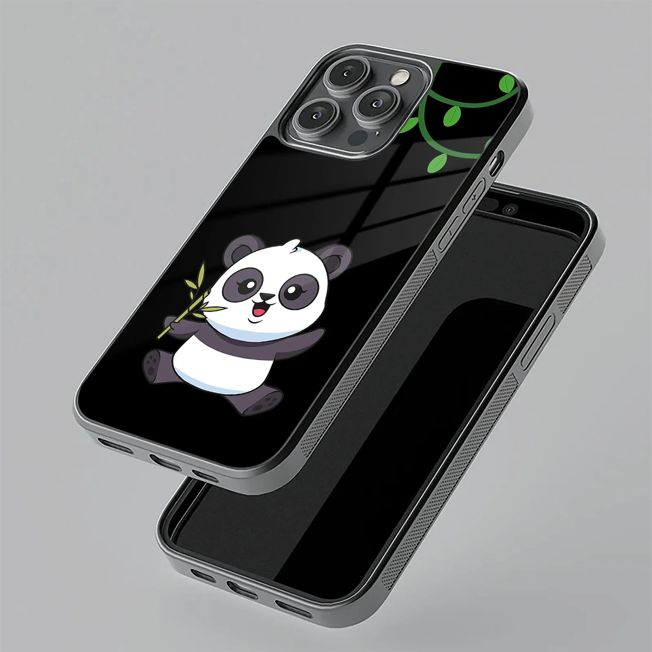 Black Panda Glass Phone Case For iPhone - ShopOnCliQ