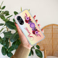 Blue Aster Floral Customize Anti Yellow Case For Oppo Reno 8T 5G