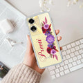 Blue Aster Floral Customize Anti Yellow Case For Oppo A59 5G