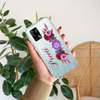 Blue Aster Floral Customize Anti Yellow Case For Oppo F19 / Oppo F19s