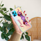 Blue Aster Floral Customize Anti Yelllow Case For Realme 9 Pro 5G