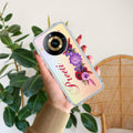 Blue Aster Floral Customize Transparent Silicon Case For Realme Narzo 60 5G