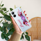 Blue Aster Floral Customize Anti Yelllow Case For Realme 10 4G