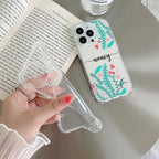 Blue Floral Customize Transparent Silicon Case For Motorola G85 5G
