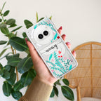 Blue Floral Customize Transparent Silicon Case For Nothing - ShopOnCliQ