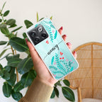 Blue Floral Customize Anti Yellow Case For OnePlus 10T 5G
