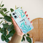 Blue Floral Customize Anti Yellow Case For OnePlus Nord CE 2 5G