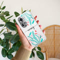 Blue Floral Customize Anti Yellow Case For Oppo Reno 11 5G