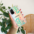 Blue Floral Customize Anti Yellow Case For Oppo F19 Pro Plus