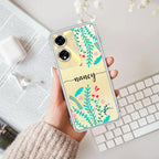 Blue Floral Customize Anti Yellow Case For Oppo A59 5G