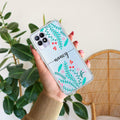 Blue Floral Customize Anti Yelllow Case For Realme 8i / Realme Narzo 50