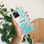 Blue Floral Customize Anti Yelllow Case For Realme C53