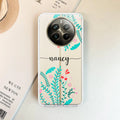 Blue Floral Customize Transparent Silicon Case For Realme 14 Pro 5G