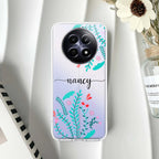 Blue Floral Customize Transparent Silicon Case For Realme 9 Pro Plus 5G / Realme Narzo 50 Pro (5G) / Realme 9 4G